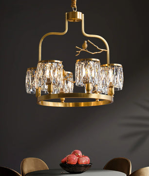 Crystal Bird Chandelier
