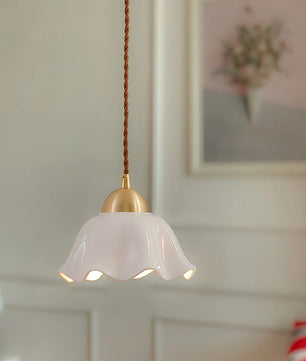 Ceramics Floral Pendant Light