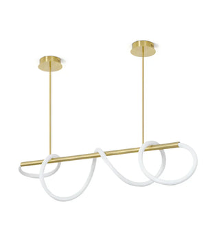 Serpentine Glow Gold Chandelier