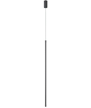 Modernist LED Linear Black Pendant Light Fixture for Kitchen Bedside