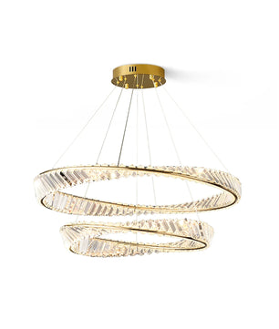 Wave Circle Crystal Chandelier
