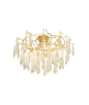 Teardrop Round Crystal Ceiling Lamp