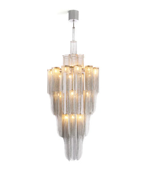 Cascade Silver Chandelier