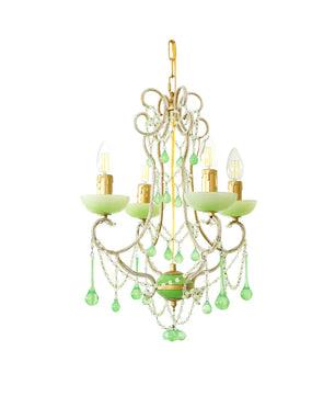 Murano Green Drops Chandelier