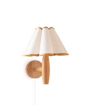 Vintage Fluted Plug In Wall Lamp