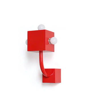 Red Cube Wall Lamp