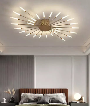 Sputnik Led Fireworks Flush Mount Ceiling Light S40