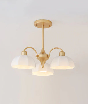 Frosted Glass Bell Chandelier