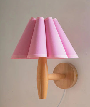 Vintage Fluted Plug In Wall Lamp