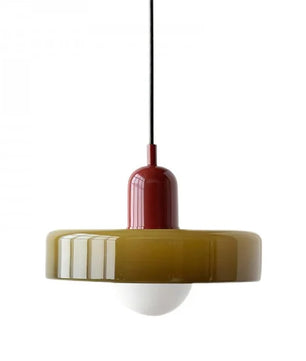 Morandi Glass Disc Orb Pendant Lamp