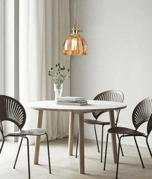 Japanese Retro Glass Flower Pendant Light S17