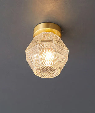 Diamond Cut Art Deco Ceiling Light