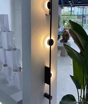 Black Slender Alabaster Wall Lamp