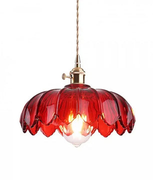Retro Petal Glass Pendant Light S98