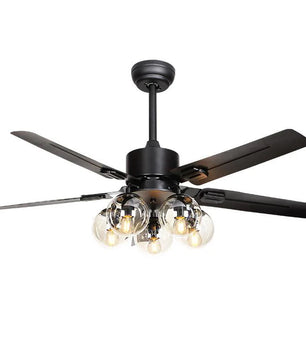 Glass Ball Ceiling Fan Light
