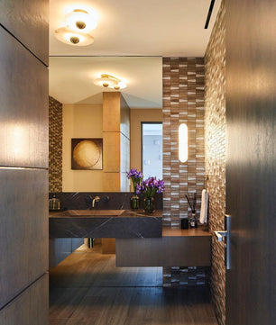 Round Alabaster Combination Wall Lamp