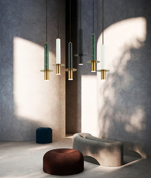 Marble Cylinder Pendant Light