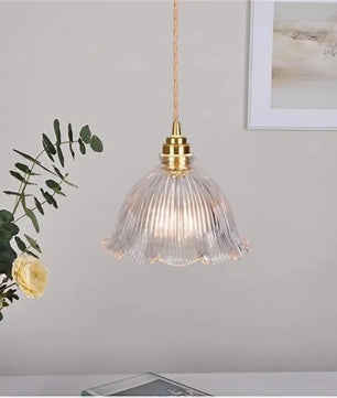Nordic Retro Flower Glass Pendant Lamp S45