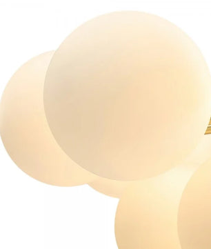 Opal Glass Bubble Cluster Grape Brass Chandelier for Dining Room