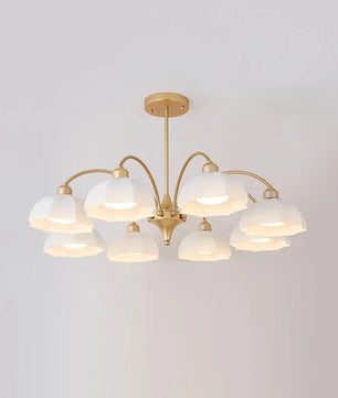 Frosted Glass Bell Chandelier