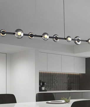 Brass Bar Glass Chandelier