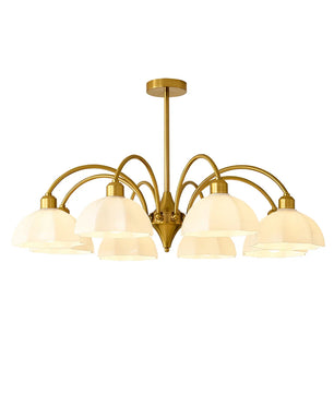 Frosted Glass Bell Chandelier