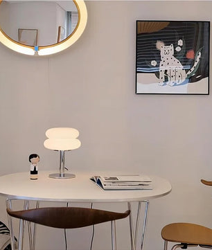 Bauhaus Lollipop Ripple Glass Table Lamp S27