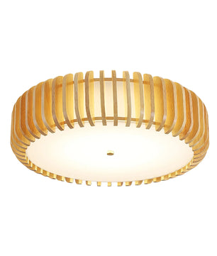 Wooden Drum Ceiling Lamp