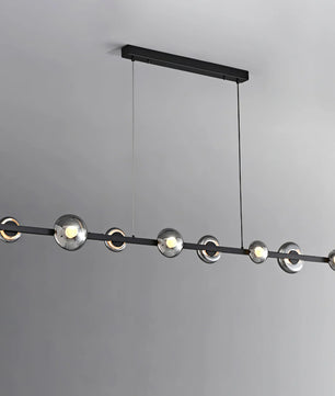 Brass Bar Glass Chandelier