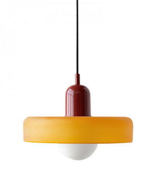 Morandi Glass Disc Orb Pendant Lamp