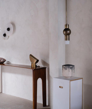 Round Alabaster Combination Wall Lamp