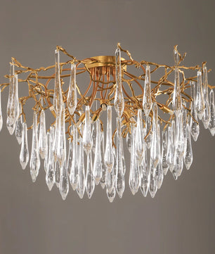 Teardrop Round Crystal Ceiling Lamp