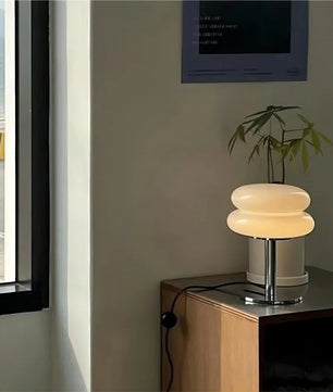 Bauhaus Lollipop Ripple Glass Table Lamp S27