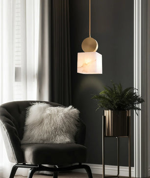Etruscan Alabaster Pendant Light