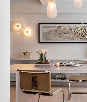 Round Alabaster Wall Lamp