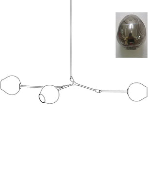 Perry Globe Horizontal Chandelier