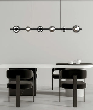 Brass Bar Glass Chandelier