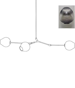 Perry Globe Horizontal Chandelier