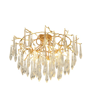 Teardrop Round Crystal Ceiling Lamp