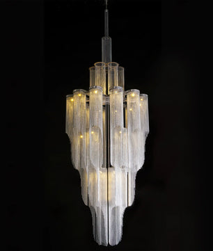Cascade Silver Chandelier