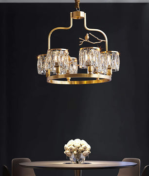 Crystal Bird Chandelier