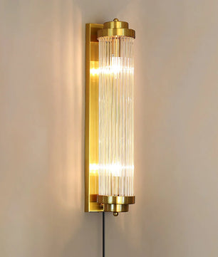 Pillar Offset Plug In Wall Lamp