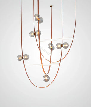 Belt Leather Ball Chandelier
