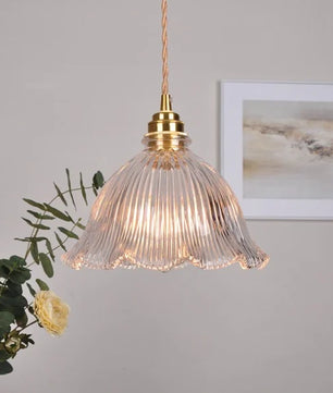 Nordic Retro Flower Glass Pendant Lamp S45