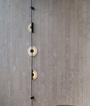 Black Slender Alabaster Wall Lamp