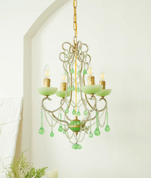 Murano Green Drops Chandelier