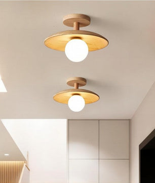 Rustic Wooden Ceiling Lamp S36