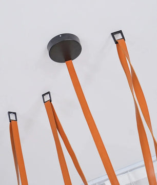 Light Rail Semispheres Leather Pendant Lamp