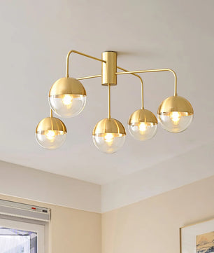 Brass Globulars Ceiling Lamp