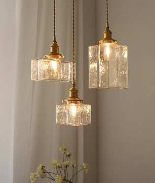 Jewel Glass Brass Pendant Light